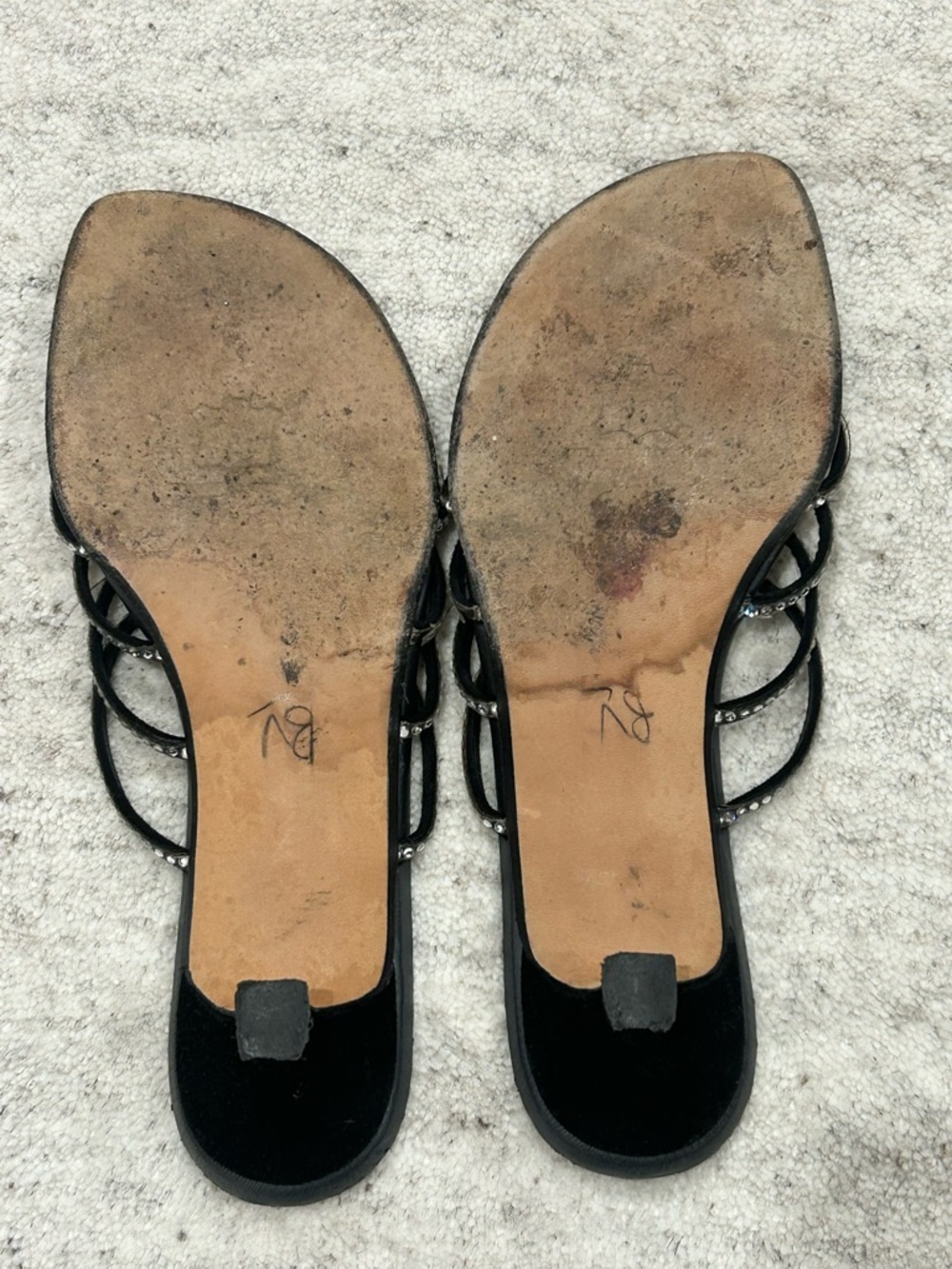 Stuart Weitzman Rhinestone Strap Sandals - Picture 2 of 8